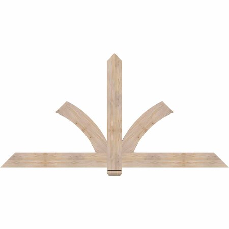 Ekena Millwork Redmond Smooth Timber Gable Bracket, Douglas Fir, 84"W x 42"H x 1 1/2"D x 5 1/2"F, 12/12 Pitch GBW084X42X0206RED00SDF